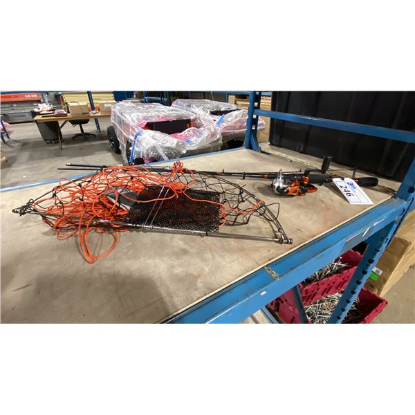 REDWOLF FISHING ROD & SMALL FOLDING CRAB TRAP