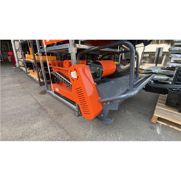 SDLOOL SL-LM1000Q ORANGE GAS POWERED REMOTE CONTROLLED FLAIL MOWER WITH 400 CC ENGINE, ELECTRIC