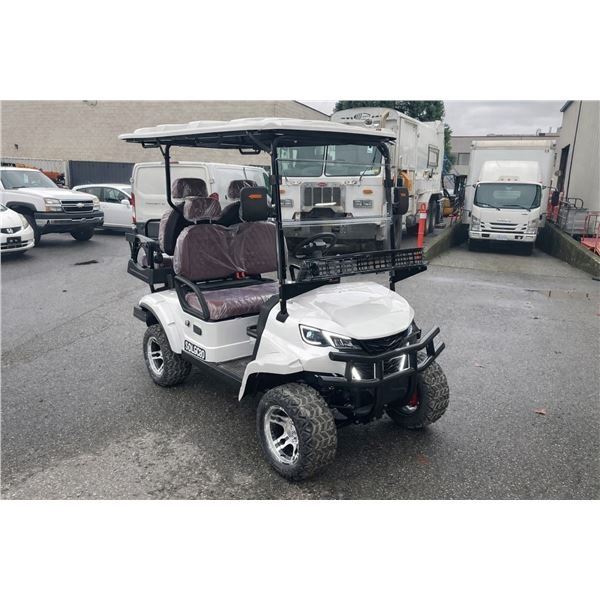 SDLANCH SDLGC80 WHITE 4 SEAT ELECTRIC GOLF CART WITH 4KW AC MOTOR, 50 MILE RANGE 23-24 MPH TOP SPEED