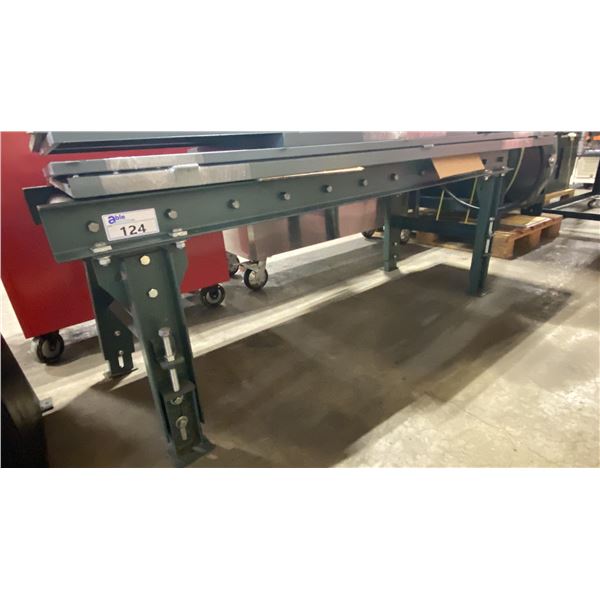 HEAVY DUTY METAL MATERIAL ROLLER CONVEYOR APPROX 72" X 22"D X 26"H