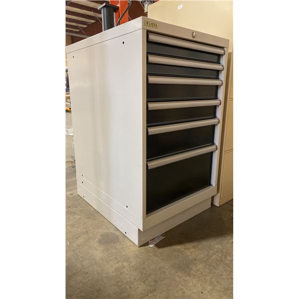 LISTA METAL 6 DRAWER STORAGE CABINET *NO KEY, DRAWERS LOCKED CLOSED*