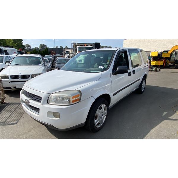 2009 CHEVROLET UPLANDER, 4DR VAN, WHITE, VIN 1GNDV13129D119694,