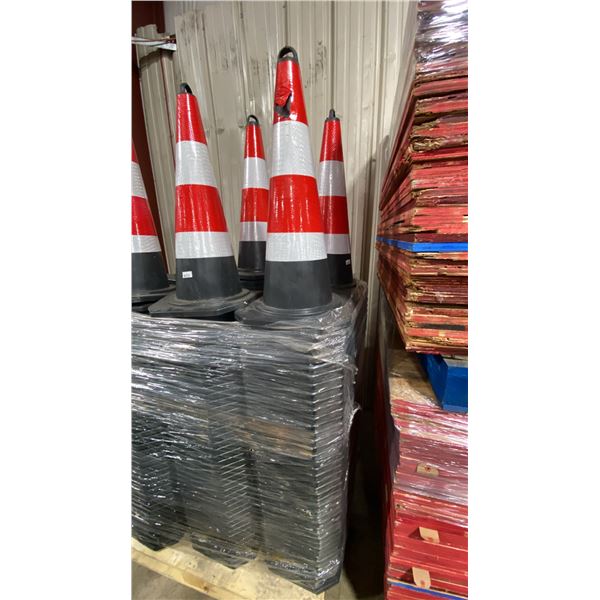 STACK OF APPROX 42 NEW INDUSTRIAL TRAFFIC CONES