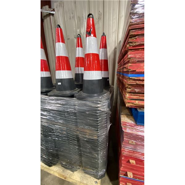 STACK OF APPROX 42 NEW INDUSTRIAL TRAFFIC CONES