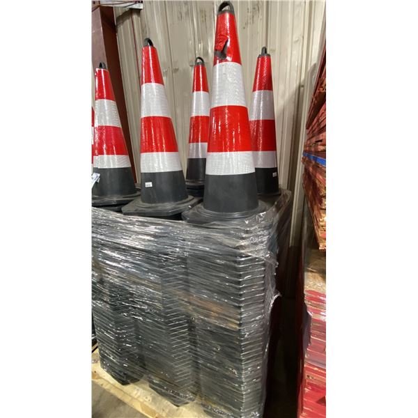 STACK OF APPROX 42 NEW INDUSTRIAL TRAFFIC CONES