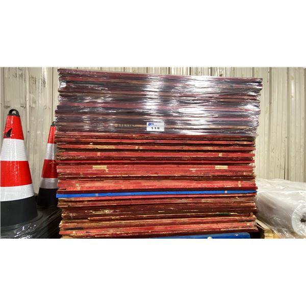 PALLET OF 4' X 4' X 1/2" PLYWOOD SHEETS, APPROX 50 PCS PER PALLET