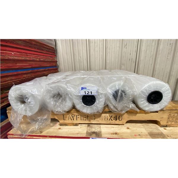 5 ROLLS OF LAYFIELD 38" X 60" X 3MM FOOD GRADE SHRINK TUNNEL PLASTIC