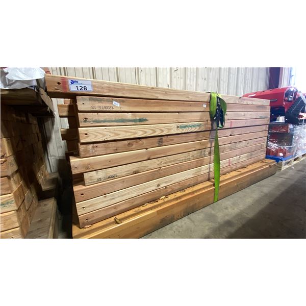 PALLET OF DOUGLAS FIR 6" X 3"  GLUE LAMINATE WOODEN PLANKS APPROX 88"L, APPROX 60PCS