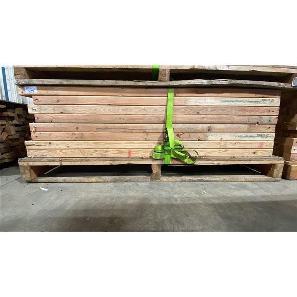 PALLET OF DOUGLAS FIR 6" X 3"  GLUE LAMINATE WOODEN PLANKS APPROX 88"L , APPROX 56PCS