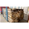 Image 2 : BLUE METAL TRANSPORT RACK WITH ASSORTED 2" X 4" PLANKS APPROX 94"L *RACK INCLUDED*