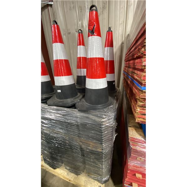 STACK OF APPROX 42 NEW INDUSTRIAL TRAFFIC CONES