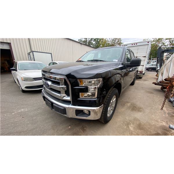 2016 FORD F-150 XLT, 4DR CREW CAB PU, BLACK, VIN 1FTFW1CG1GKF35621,