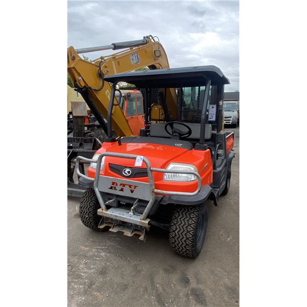 2010 KUBOTA RTV 900, SIDE BY SIDE, ORANGE, VIN KRTV900A91099578,