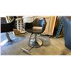 Image 1 : BERKELEY RICHARDSON BLACK PADDED VINYL SALON CHAIR WITH CHROME BASE, HYDRAULIC FOOT PUMP &