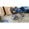 Image 2 : BERKELEY RICHARDSON BLACK PADDED VINYL SALON CHAIR WITH CHROME BASE, HYDRAULIC FOOT PUMP &