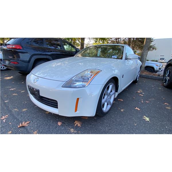 2003 NISSAN 350Z, 2DRCP, WHITE, VIN JN1AZ34EX3T020389,