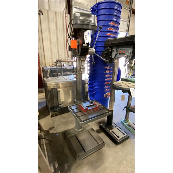 MAGNUM MI-76450 GREY SINGLE HP SINGLE PHASE ELECTRIC INDUSTRIAL FLOOR STANDING DRILL PRESS