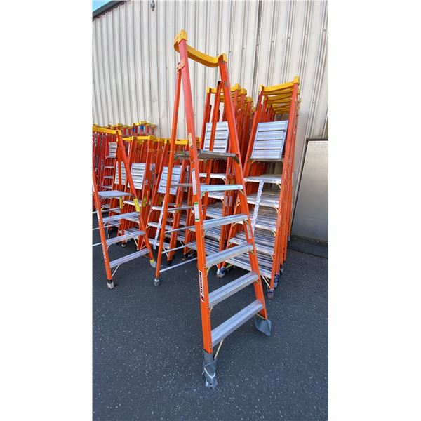 ALLRIGHT FXP300-06 HEAVY DUTY 6' ORANGE CARBON FIBER INDUSTRIAL PLATFORM LADDER