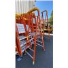 Image 2 : ALLRIGHT FXP300-04 HEAVY DUTY 4' ORANGE CARBON FIBER INDUSTRIAL PLATFORM LADDER