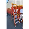 Image 2 : ALLRIGHT FXP300-04 HEAVY DUTY 4' ORANGE CARBON FIBER INDUSTRIAL PLATFORM LADDER