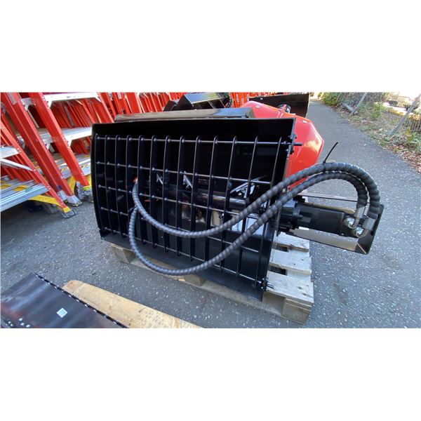 35" BLACK HYDRAULIC INDUSTRIAL MINI SKID STEER CONCRETE MIXING BUCKET ATTACHMENT