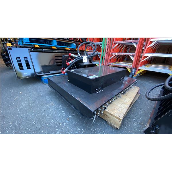 43" BLACK HYDRAULIC INDUSTRIAL MINI SKID STEER BED MULTCHER ATTACHMENT