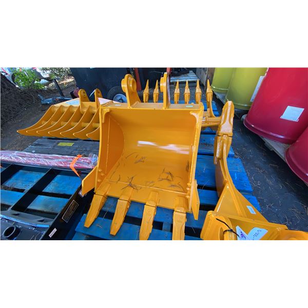 YELLOW HEAVY DUTY 24" MINI EXCAVATOR DIGGING BUCKET *FITS CAT 305 EXCAVATORS*