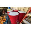 Image 3 : PALLET OF 4 METAL INDUSTRIAL STORAGE BARRELS