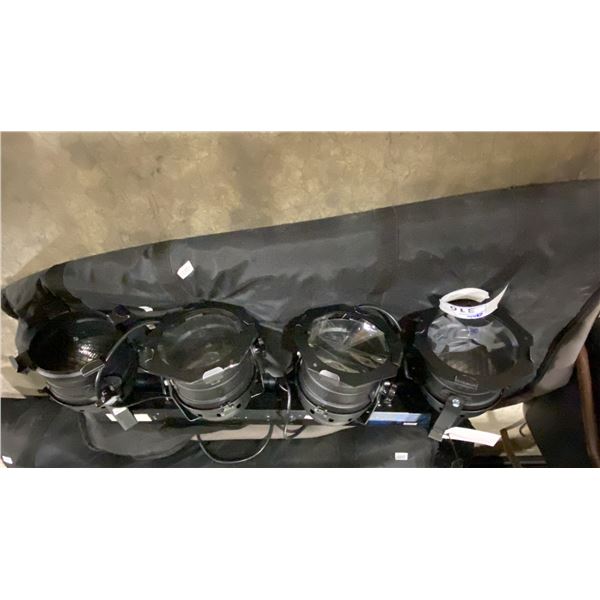 YORKVILLE LP304 LIGHT-PRO DIMMER BAR WITH 4 PAR 56 ATTACHED 300W STAGE LIGHTS WITH SOFT TRANSPORT