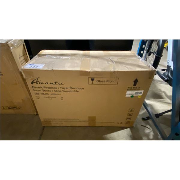 AMANTII ELECTRIC FIREPLACE MODEL TRD-26, INSERT SERIES, APPROX DIMENSIONS 29 5/8"X14 3/8"X 19 1/2"