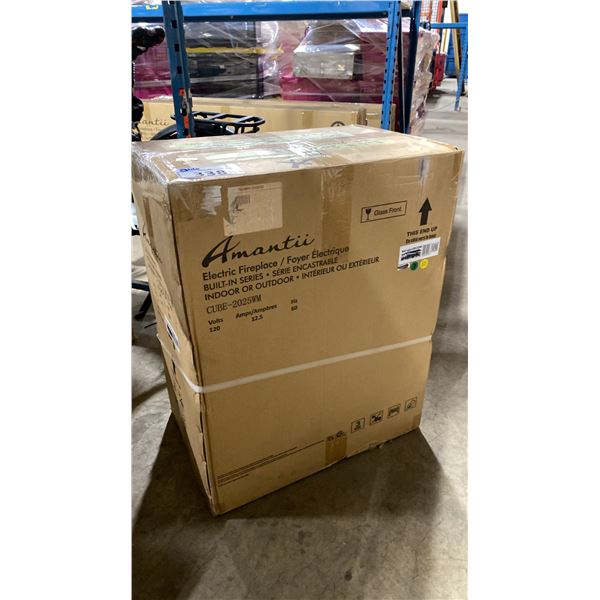 AMANTII ELECTRIC FIREPLACE MODEL CUBE-2025WM, BUILT IN SERIES