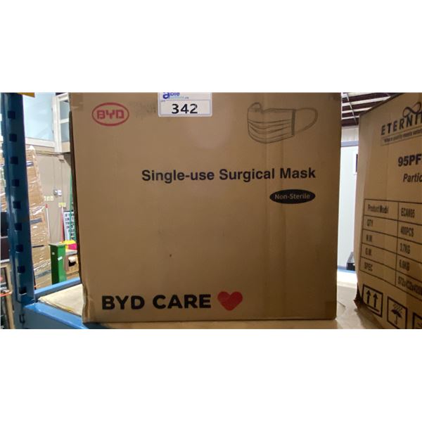 BOX OF BYD SINGLE-USE COMMERCIAL SURGICAL MASKS