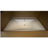Image 3 : SHELF OF FOUR ASSORTED VANITY PORCELAIN SINKS AND THREE DRAINS