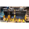 Image 4 : GROUP OF 4 MINI EXCAVATOR BUCKET ATTACHMENTS- 22.5" SKELETON BUCKET, 15" DIGGING BUCKET & 2- 7.5"