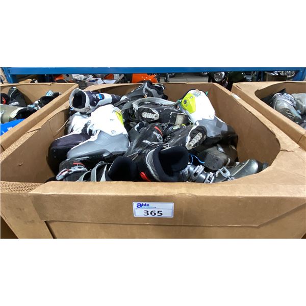 PALLET CRATE OF APPROXIMATELY 50 ASSORTED PAIRS OF SKI BOOTS *MUST TAKE ALL ON PALLET, PALLET CRATE