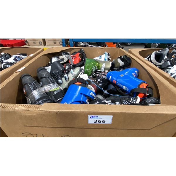 PALLET CRATE OF APPROXIMATELY 50 ASSORTED PAIRS OF SKI BOOTS *MUST TAKE ALL ON PALLET, PALLET CRATE