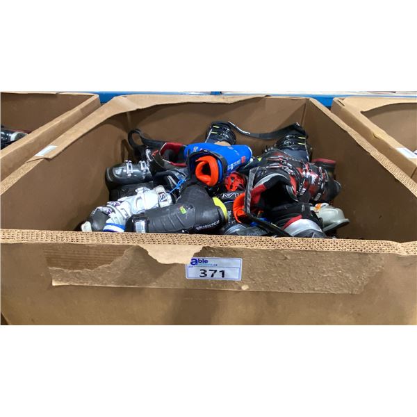 PALLET CRATE OF APPROXIMATELY 50 ASSORTED PAIRS OF SKI BOOTS *MUST TAKE ALL ON PALLET, PALLET CRATE