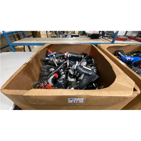 PALLET CRATE OF APPROXIMATELY 50 ASSORTED PAIRS OF SKI BOOTS *MUST TAKE ALL ON PALLET, PALLET CRATE