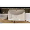 Image 3 : 4 ASSORTED PORCELAIN SINKS & 1 RED GLASS SINK