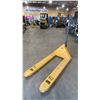 Image 2 : YELLOW 5500LB CAPACITY INDUSTRIAL PALLET JACK *WORKS, FOOT PEDAL NEEDS REPAIR*