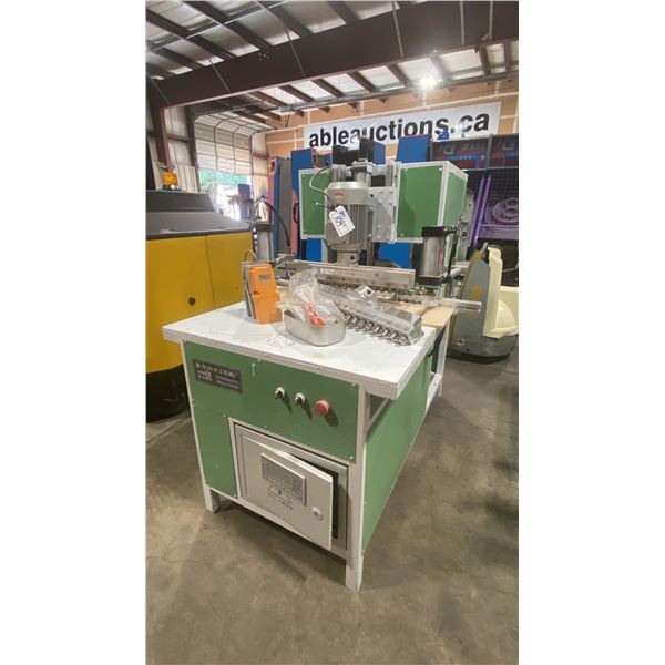 HEAVY DUTY INDUSTRIAL WOODWORKING 17 HEAD HINGE BORING AND DRILLING MACHINE