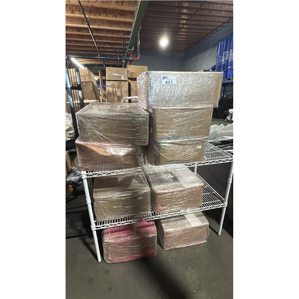 9 CASES OF ASSORTED CANDLE SAND *LOOKS LIKE GREY & PINK*