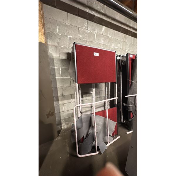 METAL FRAMED MOBILE TABLE CART