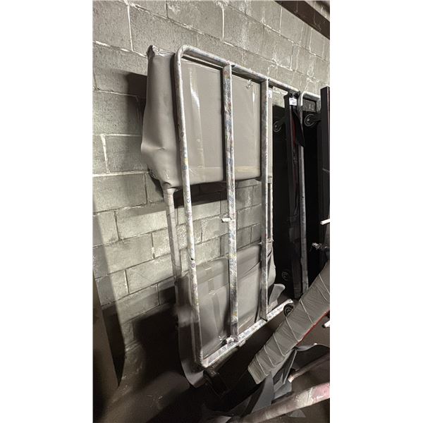 METAL FRAMED MOBILE TABLE CART