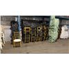 Image 1 : 19 STACKS OF GOLD FRAMED PADDED STACKING EVENT CHAIRS