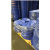 Image 2 : 4 STACKS OF 20 BLUE RUBBERMAID ROUGHNECK RECYCLE/TRASH BINS WITH LIDS- 32 GAL/ 121 L