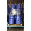Image 1 : 4 STACKS OF 20 BLUE RUBBERMAID ROUGHNECK RECYCLE/TRASH BINS WITH LIDS- 32 GAL/ 121 L
