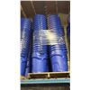 Image 1 : 4 STACKS OF 20 BLUE RUBBERMAID ROUGHNECK RECYCLE/TRASH BINS WITH LIDS- 32 GAL/ 121 L