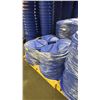 Image 2 : 4 STACKS OF 20 BLUE RUBBERMAID ROUGHNECK RECYCLE/TRASH BINS WITH LIDS- 32 GAL/ 121 L