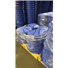 Image 2 : 4 STACKS OF 20 BLUE RUBBERMAID ROUGHNECK RECYCLE/TRASH BINS WITH LIDS- 32 GAL/ 121 L